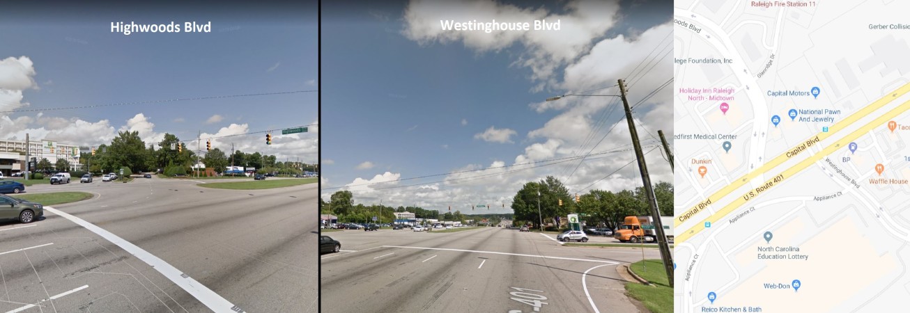 Highwoods Blvd/Westinghouse Blvd: Estaría dispuesto a sacrificar algunas de las opciones de ingresar a estacionamientos cercanos y entradas a comercios si esto le permitiera circular por esta intersección más fácilmente?