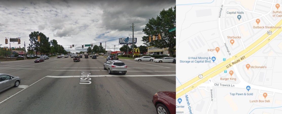 Trawick Rd/Huntleigh Dr: Would you be willing to give up some ability to enter nearby parking lots and business entrances if it would allow you to drive through this intersection more easily?