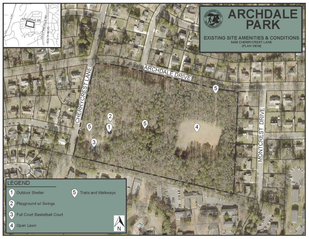 Archdale Park - Existing Conditions (Plan View)