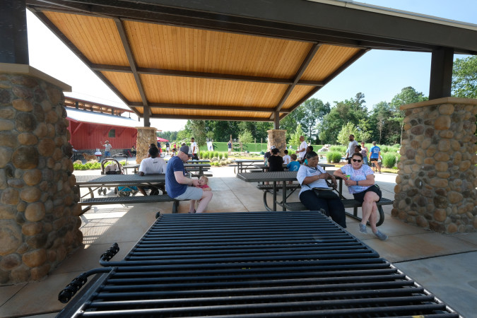 image of grill and picnic shelter