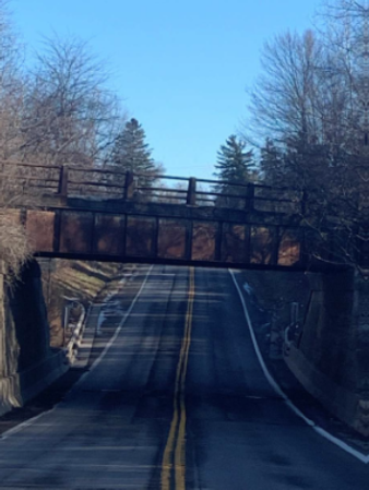 Railroad underpass on Route 96