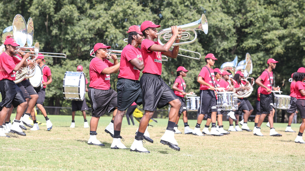 School band playing in Dix Park