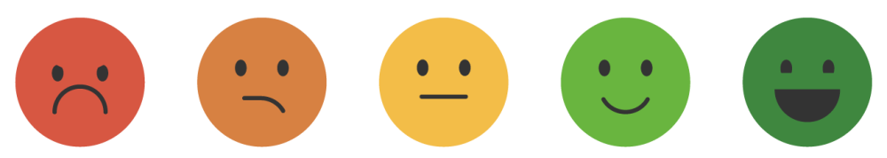 emojis showing range of customer satisfaction